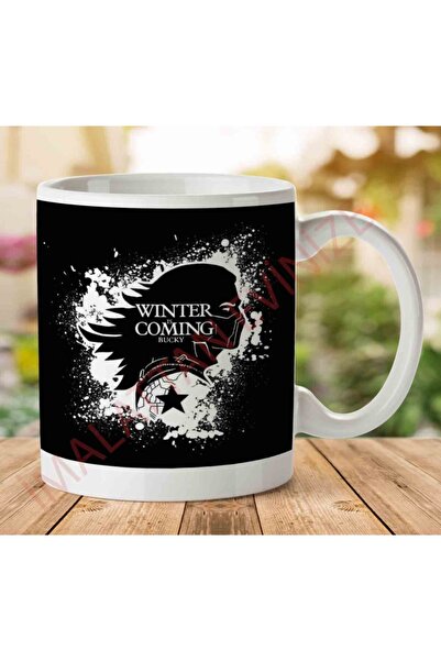 ART HEDİYE كوب مطبوع على الجانبين من Winter Is Coming Bucky Soldier Captain A...