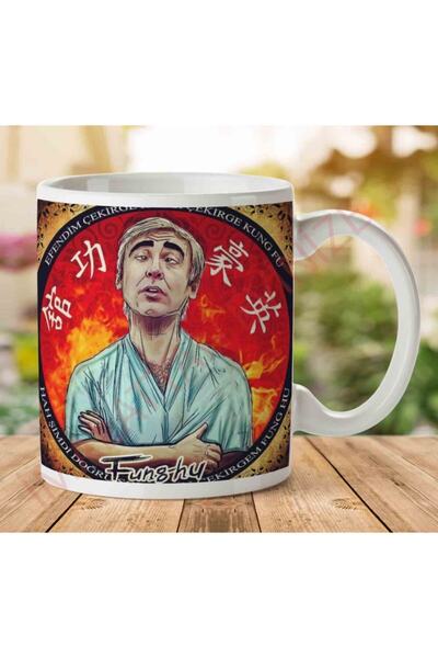 ART HEDİYE كوب سينر سين مضحك للكاراتيه مطبوع على الجانبين