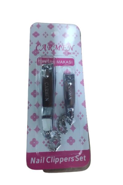 Carmen Nail Clipper 2 Pieces Small and Large Size) Colorless-