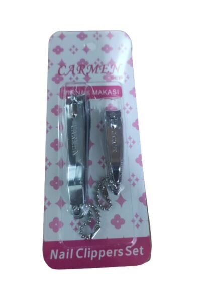 Carmen Nail Clipper 2 Pieces Small and Large Size) Colorless-