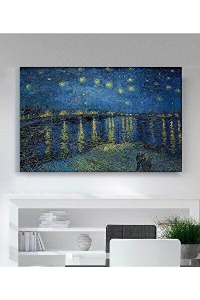StellaStore Vincent Van Gogh Rhone Üzerinde Yıldızlı Gece Kanvas Tablo