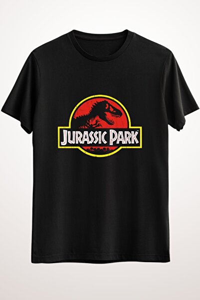 Genel Markalar Unisex Siyah Tişört Jurassic Park