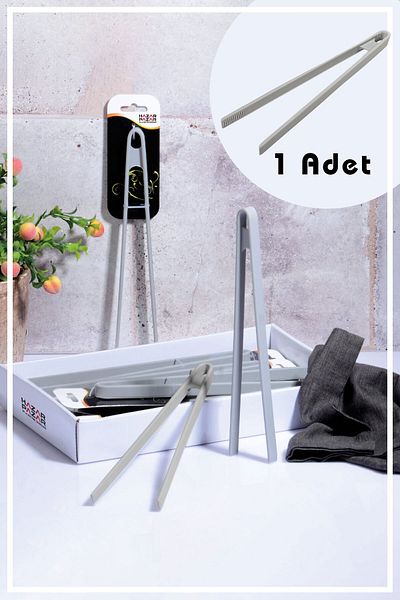 HAZARPAZAR Silicone Handle Tongs - Smoked