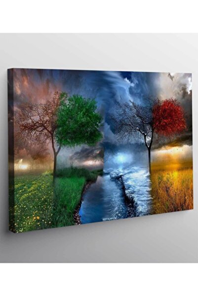 StellaStore 4 Mevsim Manzara Kanvas Tablo