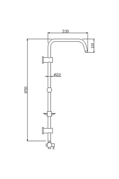 Tema Rain Tondo Overhead Shower Set 53230