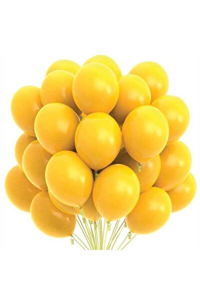 BEST PARTİ DOĞUM GÜNÜ PARTİ SÜSLERİ Yellow Pastel Balloon 20 Pieces