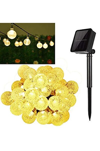Schulzz Solar Güneş Enerjili 6 Metre 30 Led Top Sarı Bahçe Teras Parti Balkon...