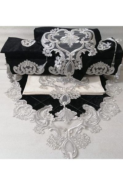 Lady Rio Prayer Rug Bundle Set with Storage French Lace
