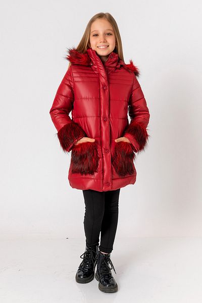 incity Girl's Burgundy Puffer Coat
