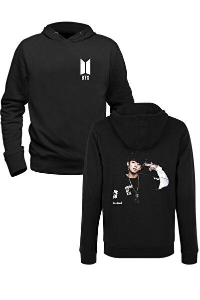 Alfa Tshirt سويت شيرت أسود للأطفال مطبوع من الأمام والخلف