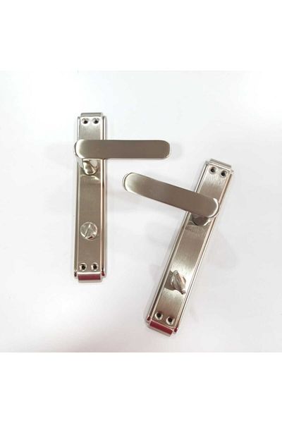 ARON Sofuoglu Stainless Luxury Barbaros Anka Mirrored Nickel Satin (BANYO-WC) Door Handle (Left)