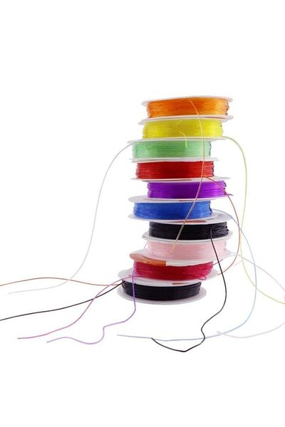 Limmy 10 Pieces Colorful Line 1 Mm Flexible Silicone Handcrafted Jewelry Accessory Line 10 Different Colors