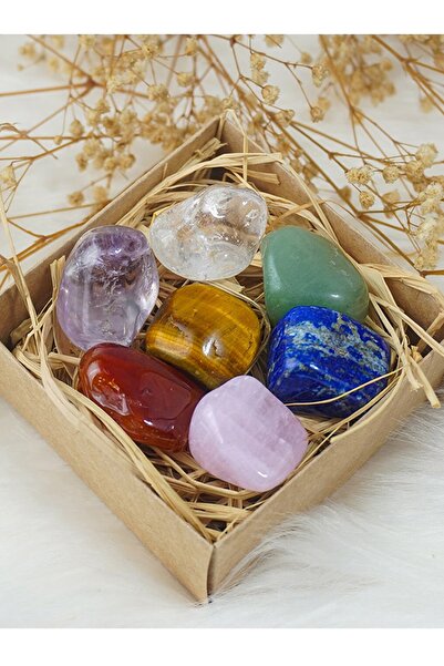 NehirTaş Sertifikalı 7 Li Doğal Taş Çakra Seti