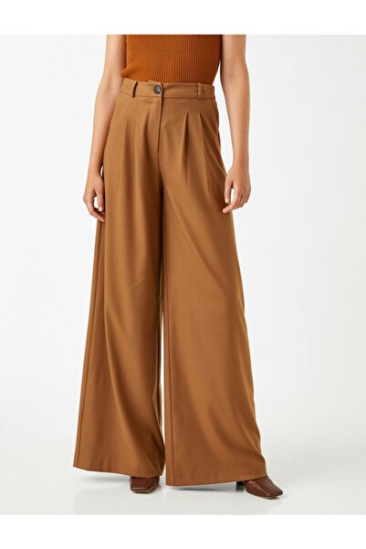 Koton Wide Leg Pleated Trousers