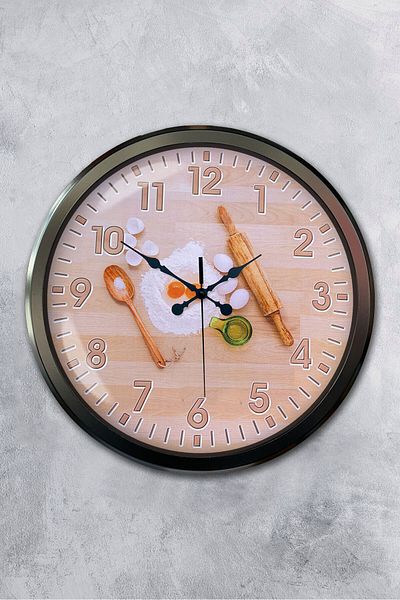 Kasva Concept Gift Decorative 52 cm White Metal Kitchen Wall Clock