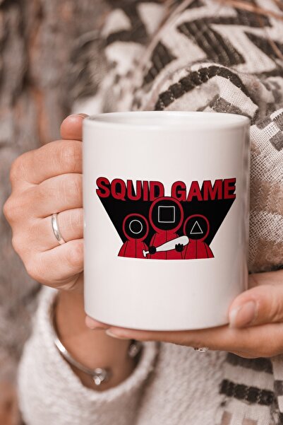 Vektörel Çizim Squıd Game Logo Baskılı Kupa Bardak