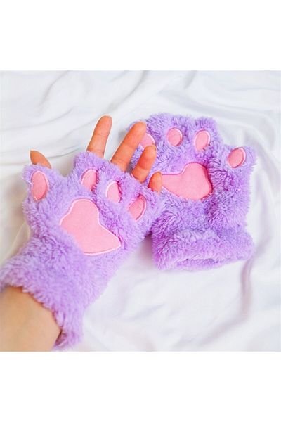 Planet Butik قفازات بمخلب أرجواني
