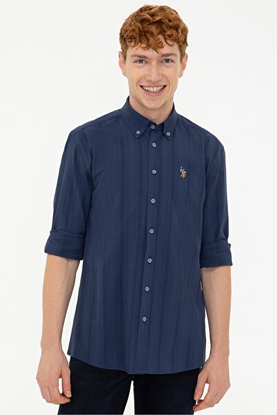 U.S. Polo Assn. Ανδρικό πουκάμισο Navy Blue