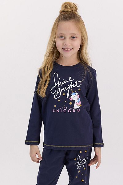 ROLY POLY Rolypoly Shine Bright Navy Blue Pajama Set for Girls