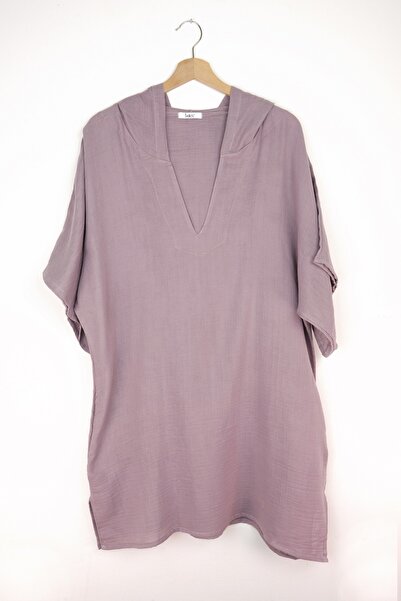 Botex Unisex Surf Poncho - Double Layer Muslin, Lilac