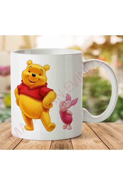 ART HEDİYE كوب A2588 لطيف الدب ويني (كرتوني) مطبوع على الجانبين