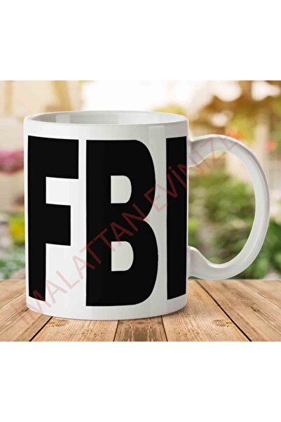 ART HEDİYE كوب Fbi مطبوع على الجانبين