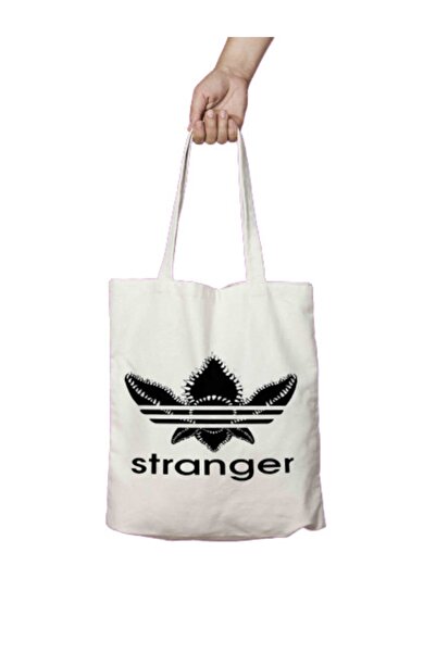 ART HEDİYE Geantă de umăr din pânză cu imprimeu pe două fețe Stranger Things