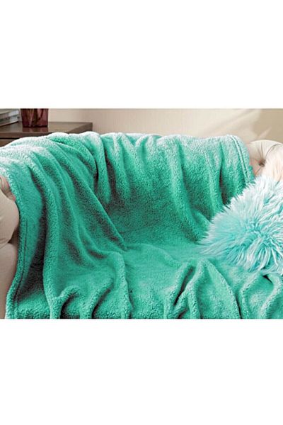 Mulberry Plyšová deka Wellsoft Mint Green - Single, 170*230