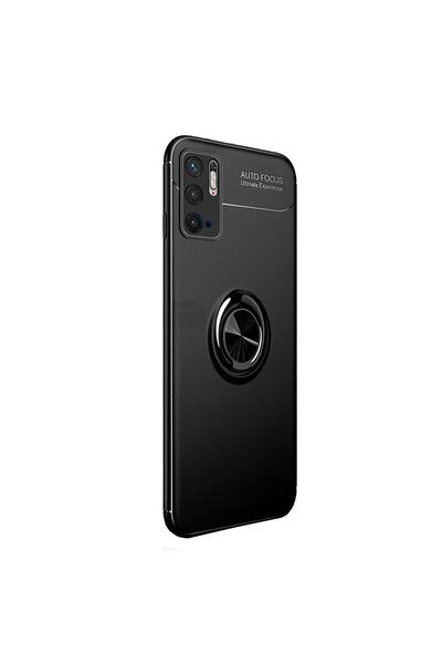 Microcase Xiaomi Poco M3 Pro Focus Uyumlu Serisi Yüzük Standlı Silikon Kılıf ...