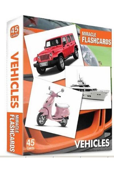 MK Publications Miracle Flashcards - 45 Vehicles for Body