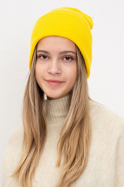 Mıçı Cameo Folded Yellow Unisex Beret