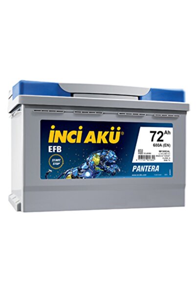 İNCİ AKÜ 72 Ah Efb Star Stop Akü 2 Yıl Garantili