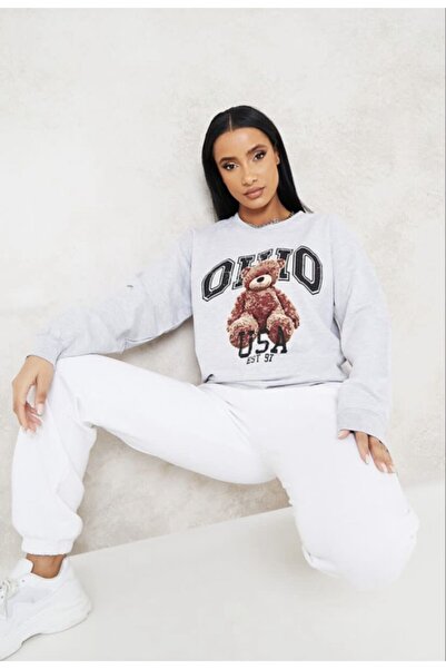 LAPS سترة رمادية كبيرة الحجم من أوهايو للسيدات