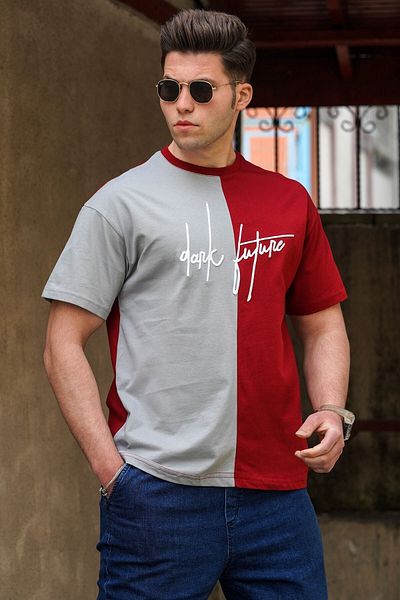 Madmext Ανδρικό μπλουζάκι Claret Red 5237