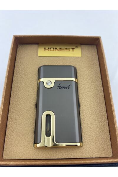 Honest Marka Işıklı Gaz Göstergeli Özel Kutulu Tarz Jet Alevli Çakmak