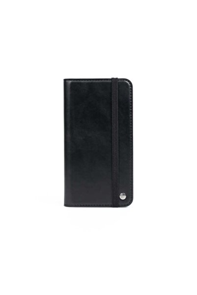 Nezih Case Samsung Galaxy A51 Uyumlu Standlı Kapaklı Pu Deri Kılıf Siyah