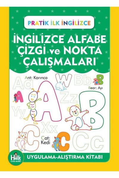 Halk Kitabevi Ingilizce Alfabe Çizgi Ve Nokta Çalışmaları & Pratik Ilk Ingilizce