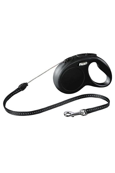 Flexi Classic String Medium 5 m Black Automatic Dog Walking Collar