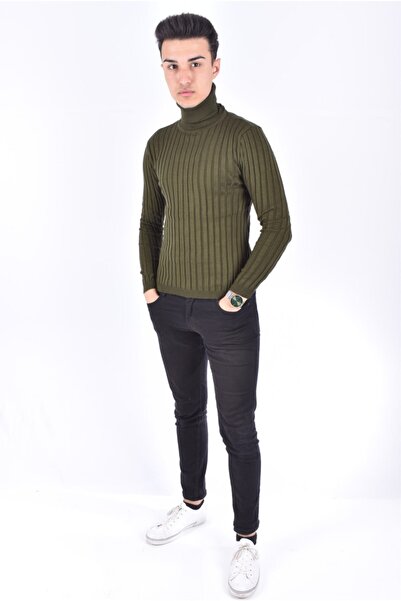 FBI 7648 Tam Balıkçı Fitilli Kazak/haki/xxl