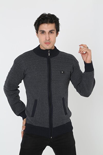 KMKkombin Tatínkův velký svetrový kabát na zip