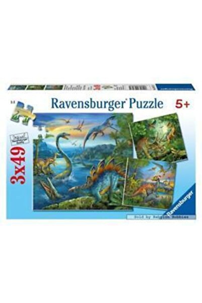 RAVENSBURGER 3*49p Puzzle cu dinozauri