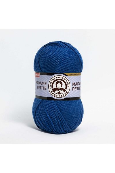 Ören Bayan Madame Petite Antipilling Hand Knitting Thread 100 Gr128 Saks Blue