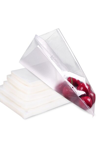 Vakur Vakum Makineleri Için Tek Yüzeyi Tırtıklı Vakum Torbası - Poşeti 25cmx35cm -30 Adet