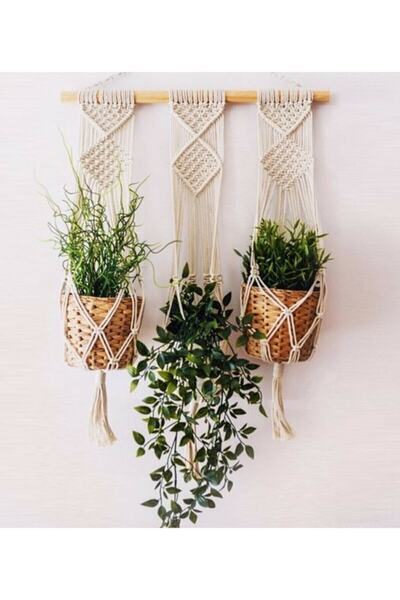 Genel Markalar Makrome Saksılık 3'lü B044