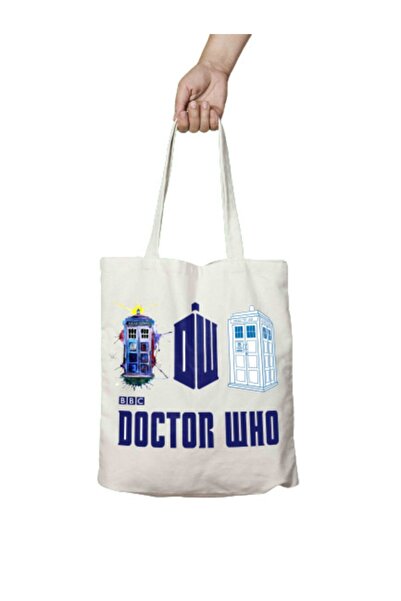 ART HEDİYE Bbc Doctor Who Two Sides Permanent Printed Washable Cloth Bag Shou...