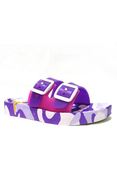 GEZER Purple White Sea Beach Beach Children's Slippers