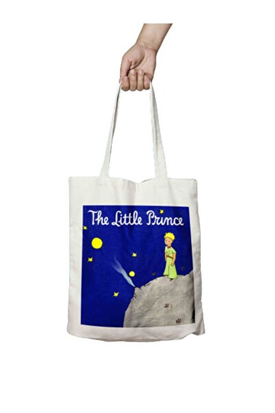 ART HEDİYE Little Prince Blue Two Side Lasting Printed Washable Cloth Bag Sho...
