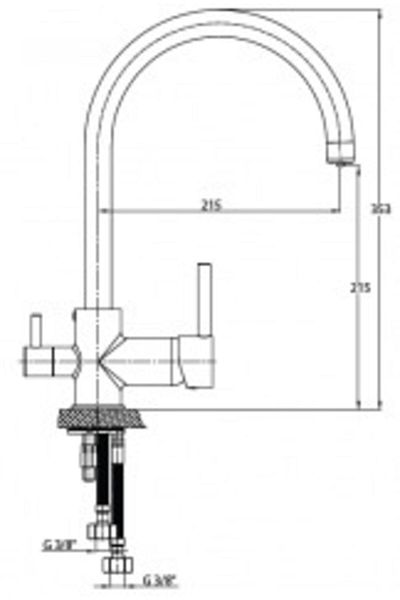 GPD Mar70 Sink Faucet - Purification and Outlet Detailed
