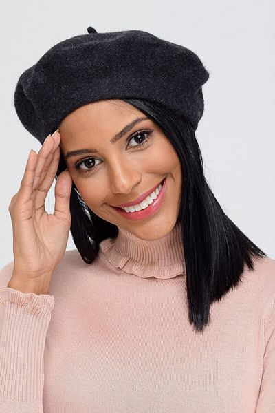 Shopiolog French Painter Anthracite Felt Beret