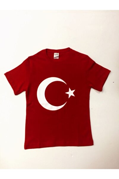 LUCYK&KİDS Ay Yıldız Baskılı T-shirt Kısa Kollu 5-6-7-8-9-10-11-12-13-yaş-s-m...